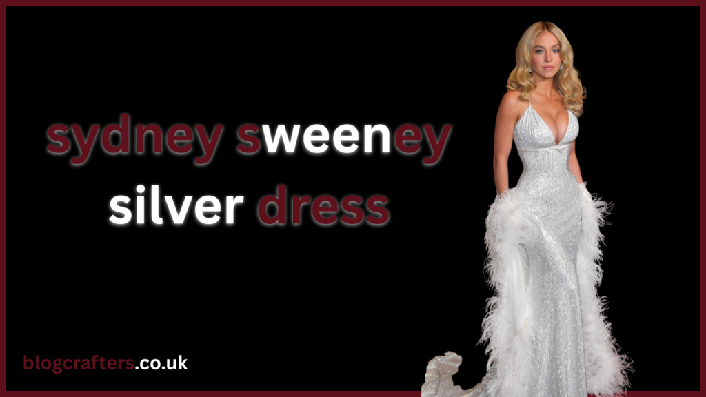 sydney sweeney silver dress